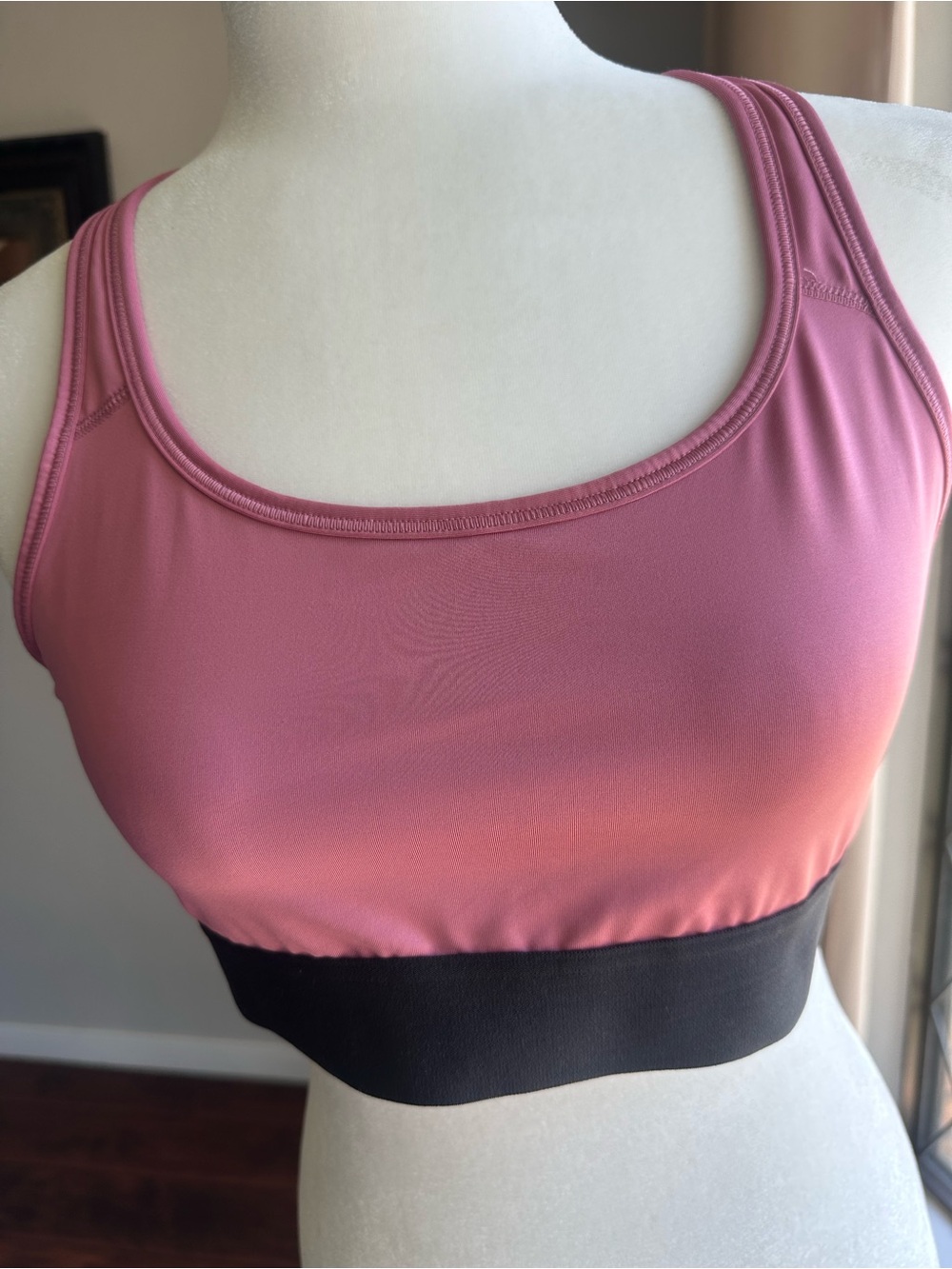 Victoria's Secret Rose Pink Sports Bra with Black Band
